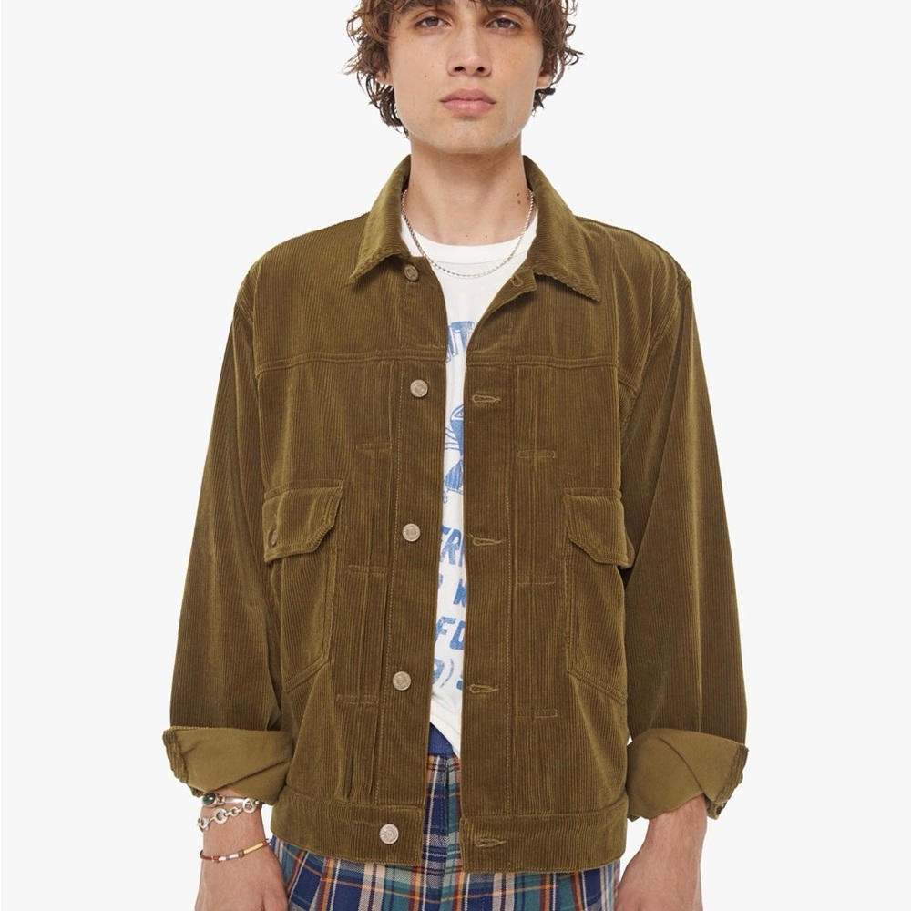 Mother Jeans Olive Corduroy Jacket